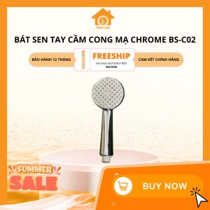 Bát sen cầm tay cong mạ Chrome BS-C02