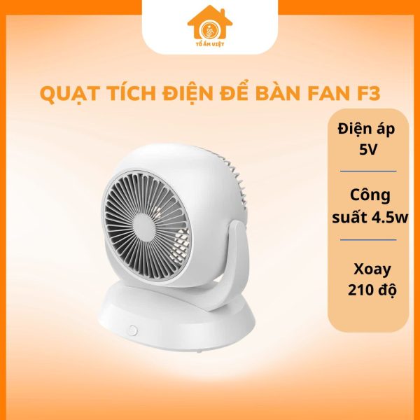 Quạt tích điện để bàn Fan F3
