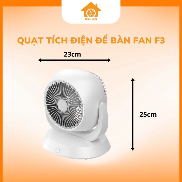 Quạt tích điện để bàn Fan F3