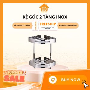 Kệ góc 2 tầng inox