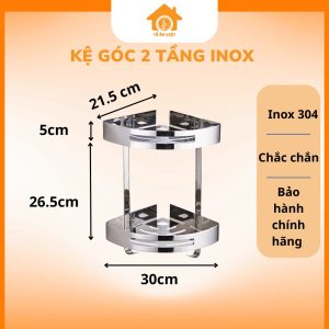 Kệ góc 2 tầng inox