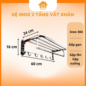 Kệ inox 2 tầng treo