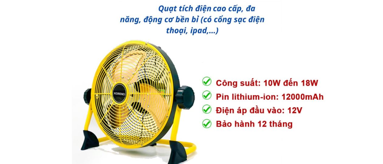 Thông số của quạt