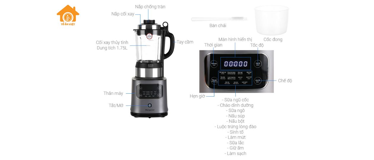 máy xay nấu đa năng Kangaroo KG175HB1