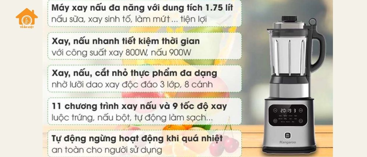 máy xay nấu đa năng Kangaroo KG175HB1