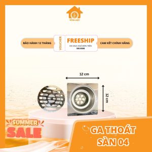 Ga thoát sàn 04 chất liệu Inox 304