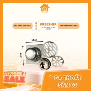Ga thoát sàn 12x12