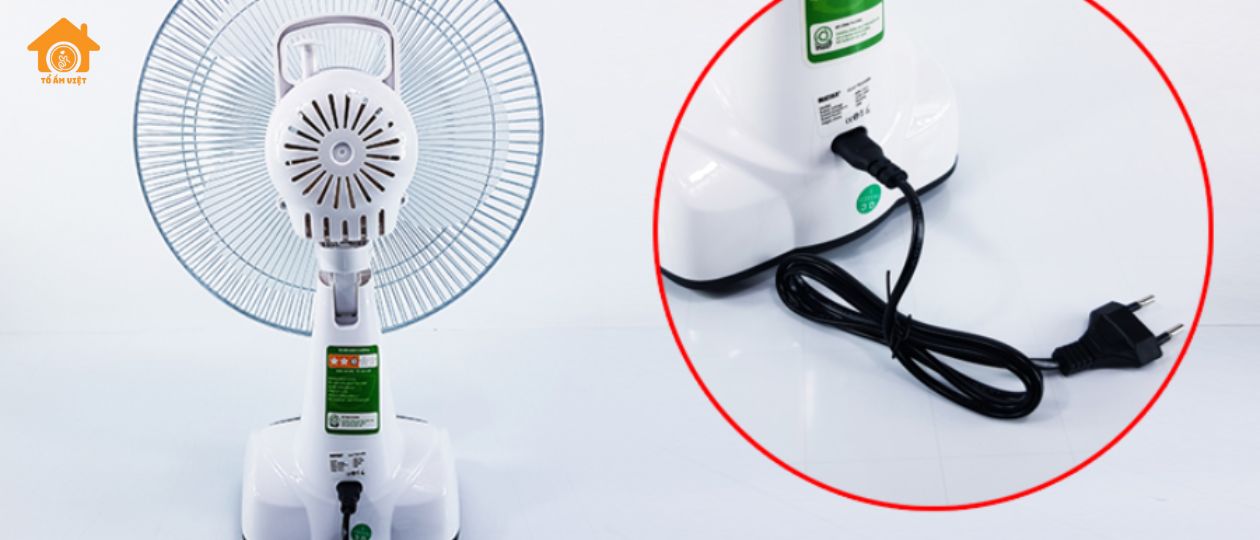 Quạt tích điện vừa dùng vừa sạc
