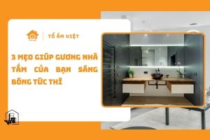 Làm sạch gương nhà tắm