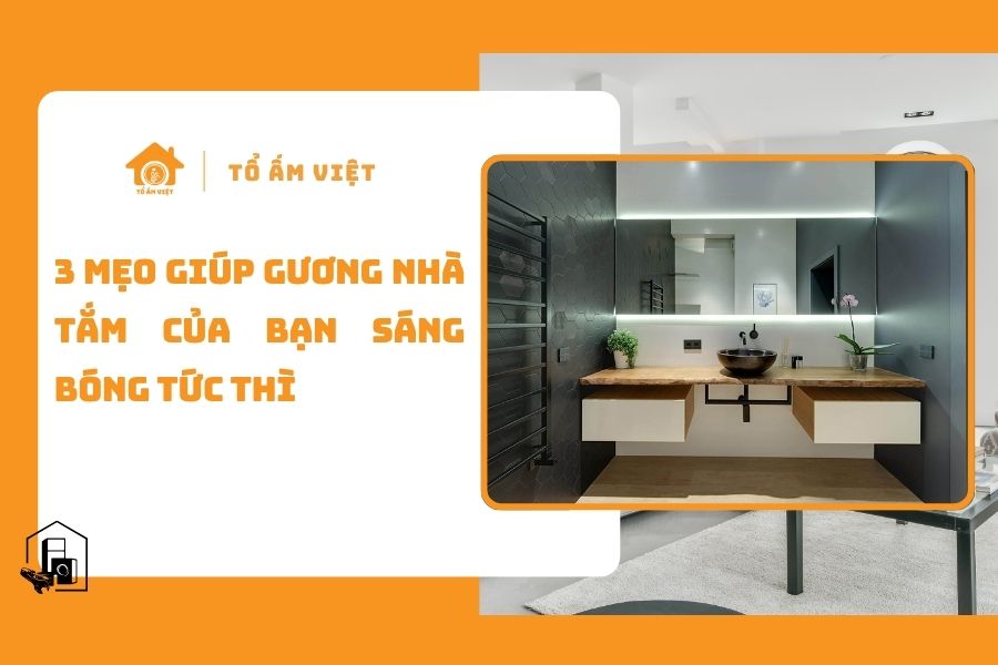 Làm sạch gương nhà tắm