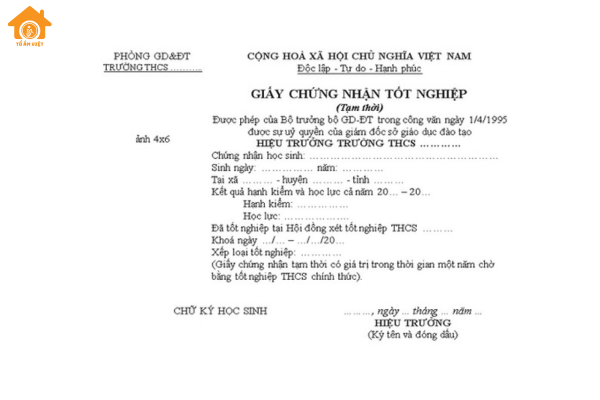 Giấy chứng nhận tốt nghiệp